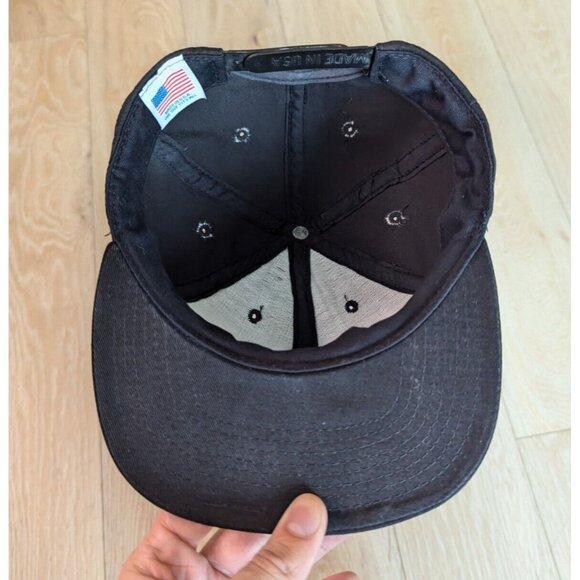 Vintage 90s Black Embroidred Auburn Foundry Club 5 Panel Snapback / USA Made - Picture 4 of 6